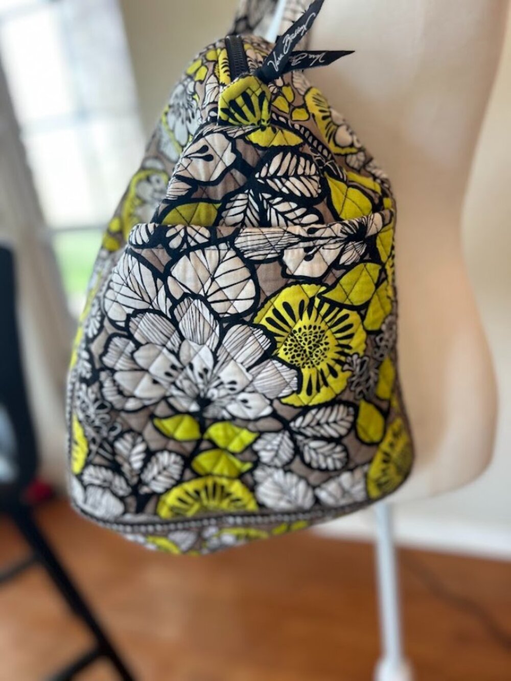 🌟 Vera Bradley 2-Pc Green/White Floral Travel Set • Duffle & Crossbody - Picture 5 of 12